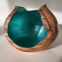 Load image into Gallery viewer, Alder bowl with colored silver leaf
