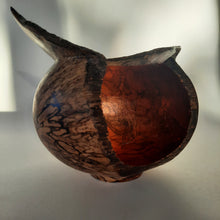 Load image into Gallery viewer, Winged alder piece with marbled silver leaf
