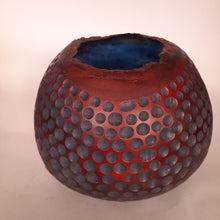 Load image into Gallery viewer, Red and blue textured lime bowl
