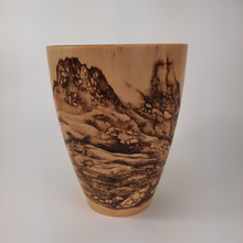 Load image into Gallery viewer, Monkey puzzle vase with Connemara landscape
