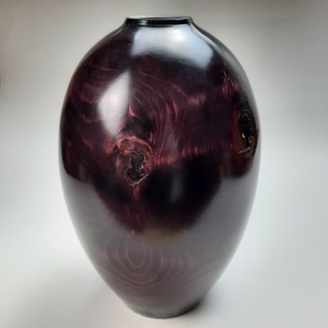 Dyed monkey puzzle hollow form